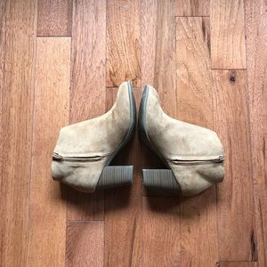 Suede Block-Heel Booties